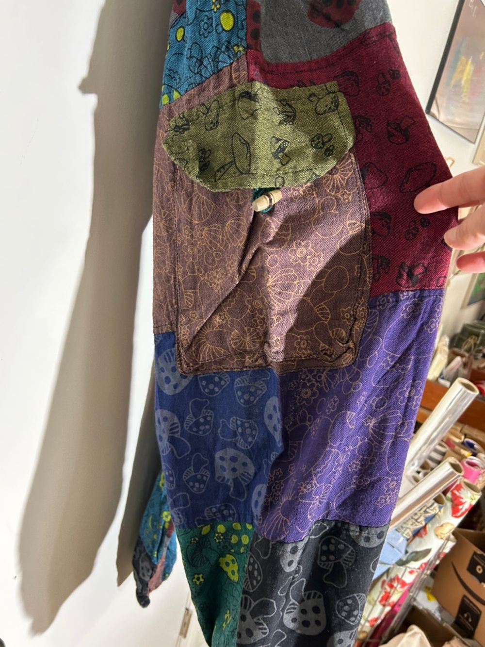 Festival Boho Pants Cotton Nepal M/L - Picture 3 of 10